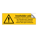 Inneholder asbest …