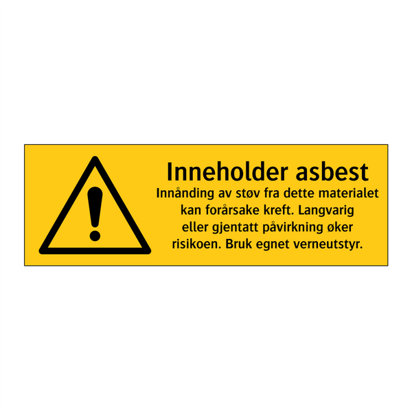 Inneholder asbest … & Inneholder asbest … & Inneholder asbest … & Inneholder asbest …