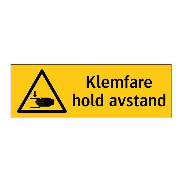 Klemfare Hold avstand