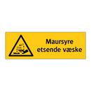 Maursyre etsende væske