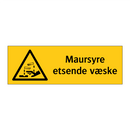 Maursyre etsende væske