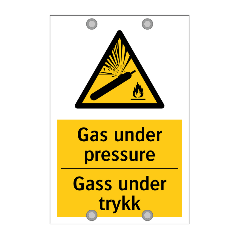 Gas under pressure Gass under trykk & Gas under pressure Gass under trykk