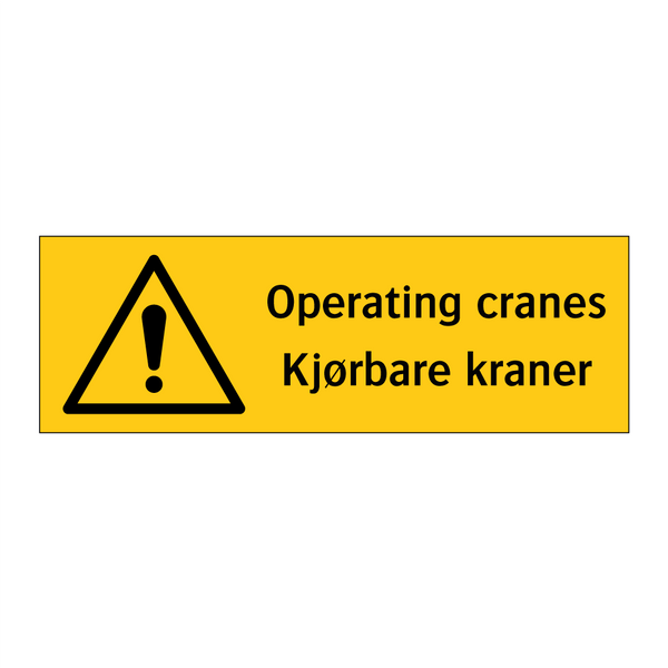 Operating cranes Kjørbare kraner