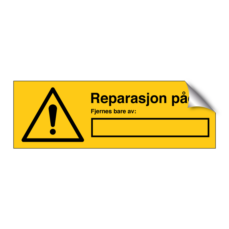 Reparasjon pågår & Reparasjon pågår & Reparasjon pågår & Reparasjon pågår
