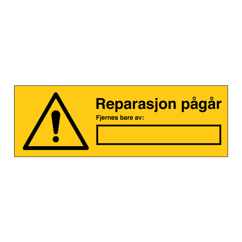 Reparasjon pågår & Reparasjon pågår & Reparasjon pågår & Reparasjon pågår