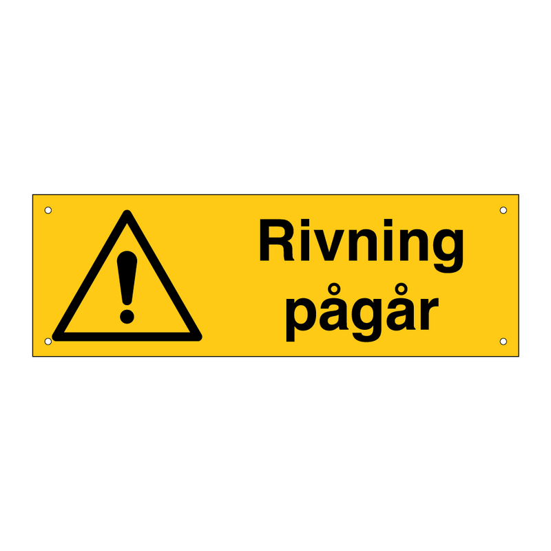 Riving pågår