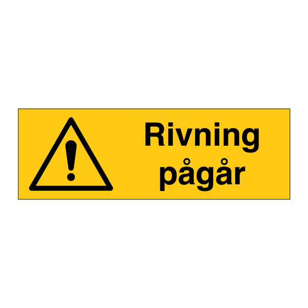 Riving pågår