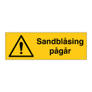 Sandblåsing pågår