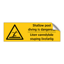Shallow pool diving is dangerous - Liten vanndybde stuping livsfarlig