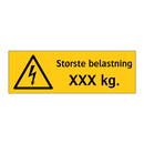 Største belastning