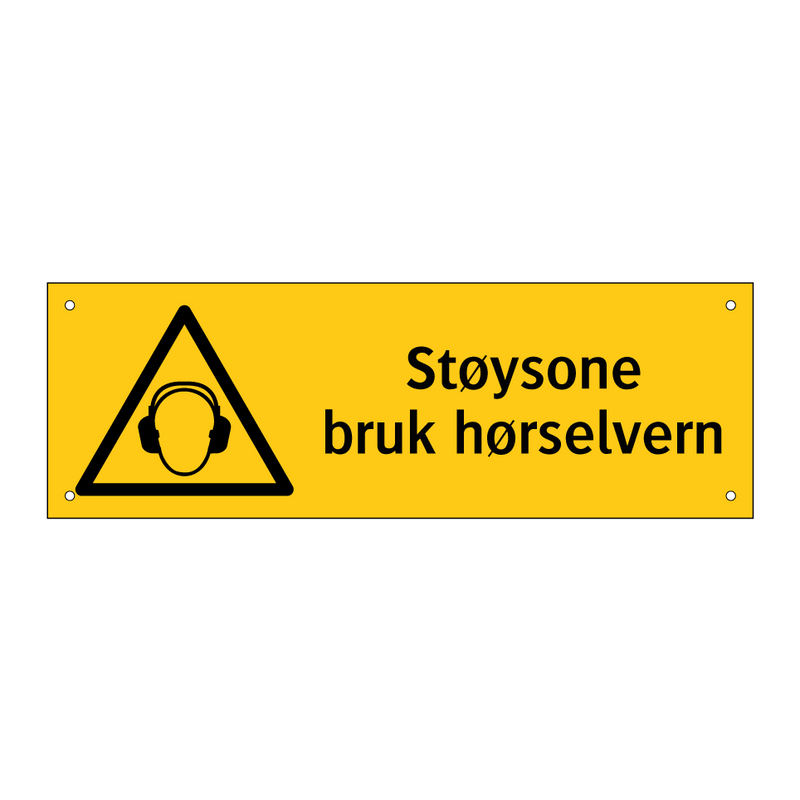 Støysone bruk hørselvern & Støysone bruk hørselvern & Støysone bruk hørselvern