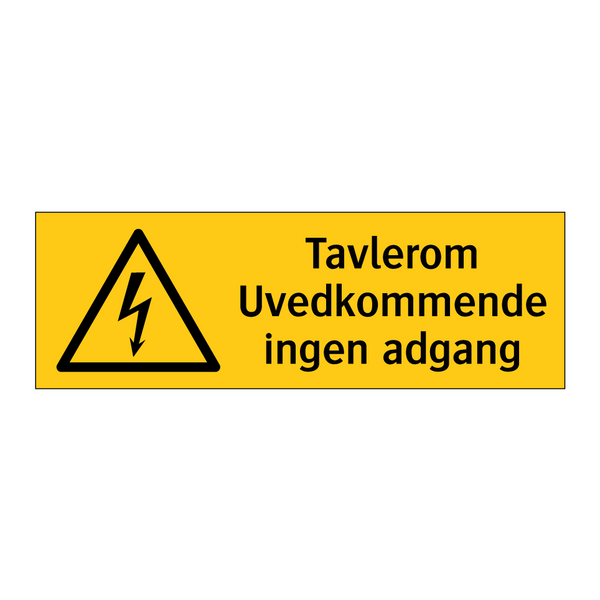 Tavlerom Uvedkommende ingen adgang