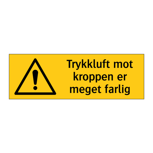 Trykkluft mot kroppen er meget farlig