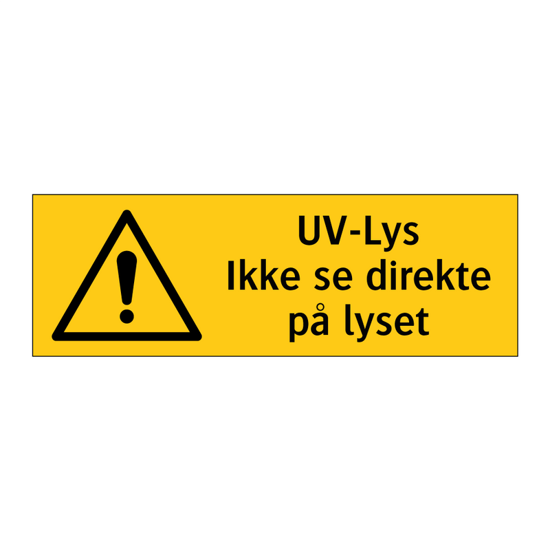 UV-lus ikke se direkte på lyset & UV-lus ikke se direkte på lyset