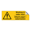 Working in radar mast Arbeid pågår i radarmasten