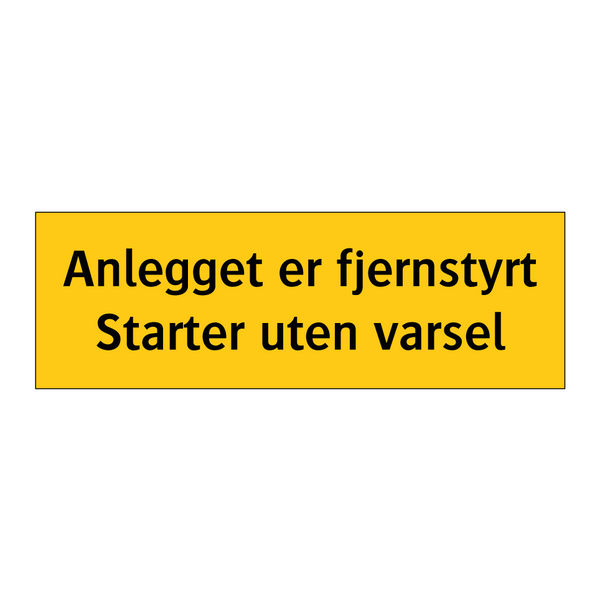 Startes uten varsel