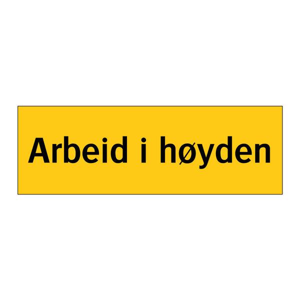 Arbeid i høyden & Arbeid i høyden & Arbeid i høyden & Arbeid i høyden & Arbeid i høyden