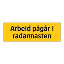 Arbeid pågår i radarmasten