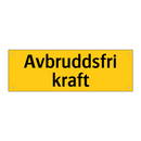 Avbruddsfri kraft