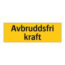 Avbruddsfri kraft