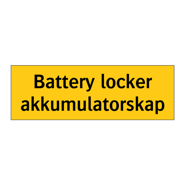 Battery locker Akkumulatorskap & Battery locker Akkumulatorskap & Battery locker Akkumulatorskap