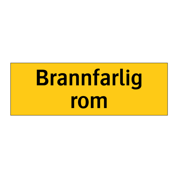Brannfarlig rom