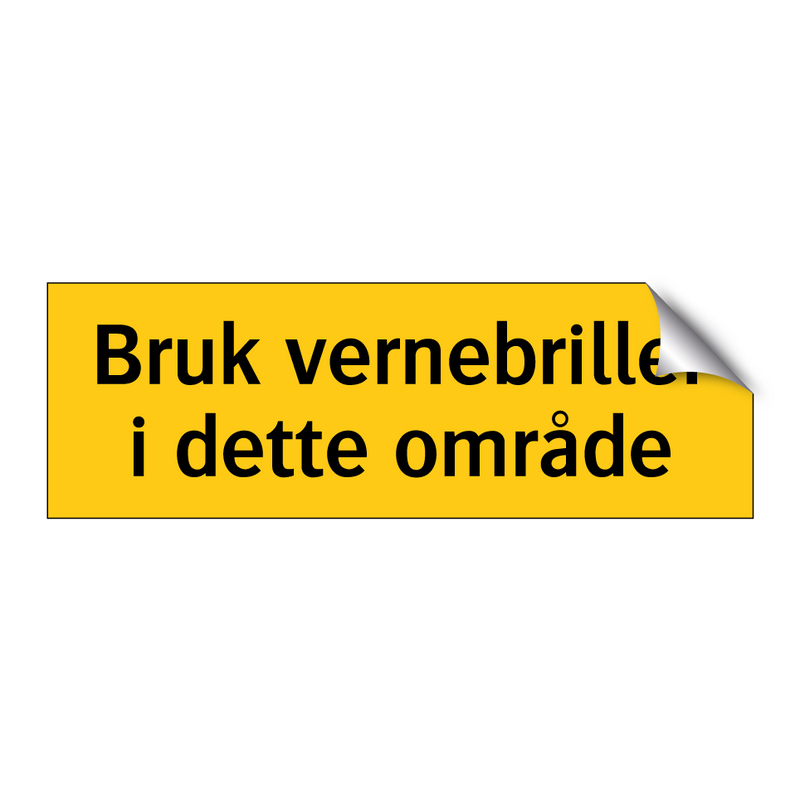 Bruk vernebriller i dette området