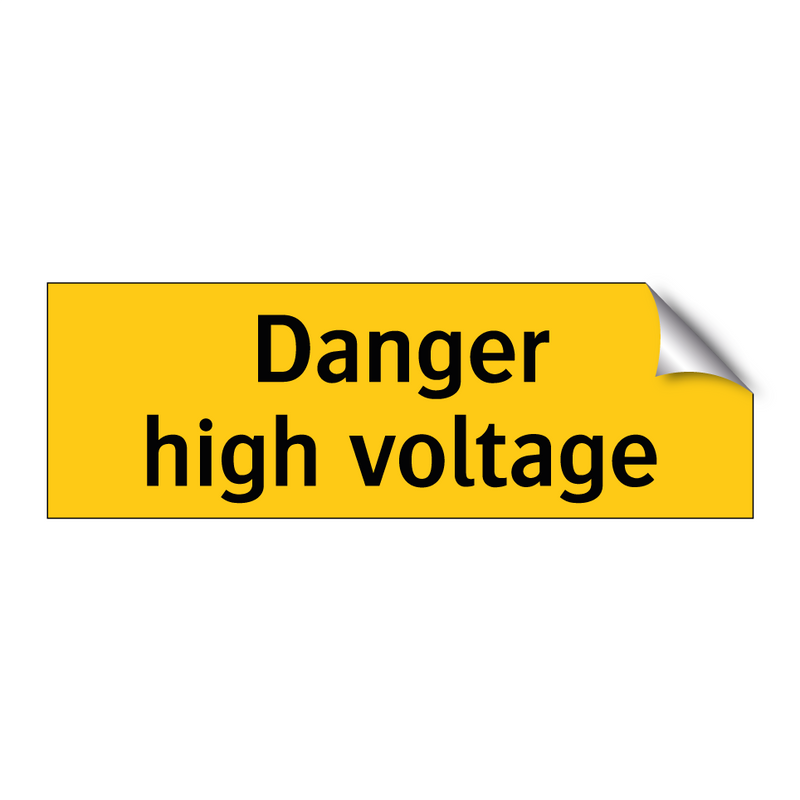 Danger High voltage & Danger High voltage & Danger High voltage & Danger High voltage