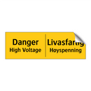 Danger High Voltage Livsfarlig Høyspenning