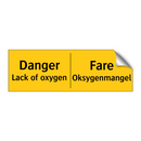 Danger lack of oxygen Fare oksygenmangel