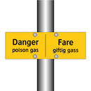 Danger poison gas Fare giftig gass