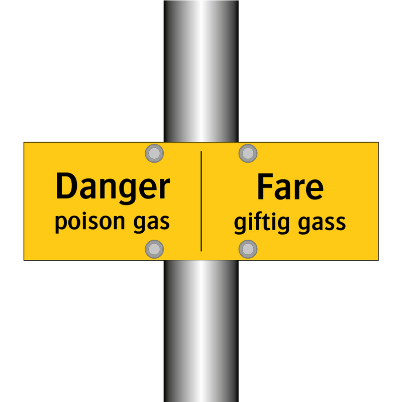 Danger poison gas Fare giftig gass & Danger poison gas Fare giftig gass