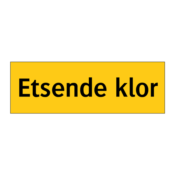 Etsende klor