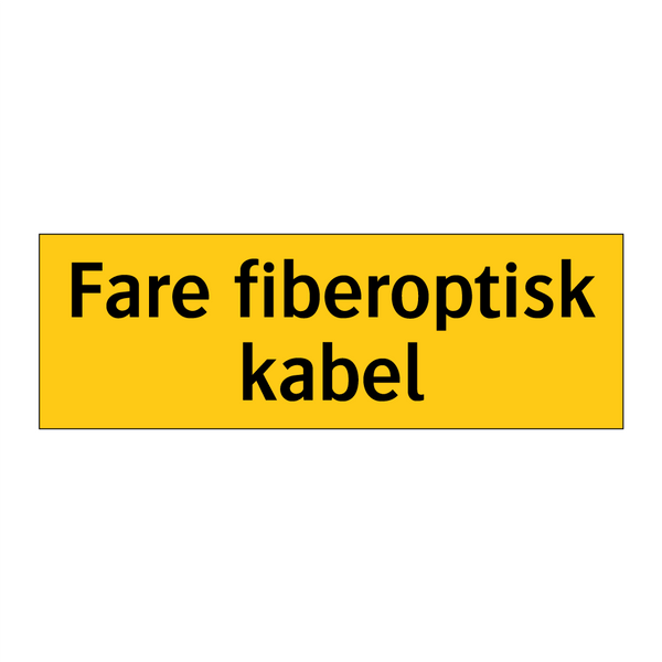 Fare fiberoptisk kabel