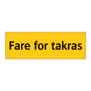 Fare for takras