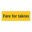 Fare for takras