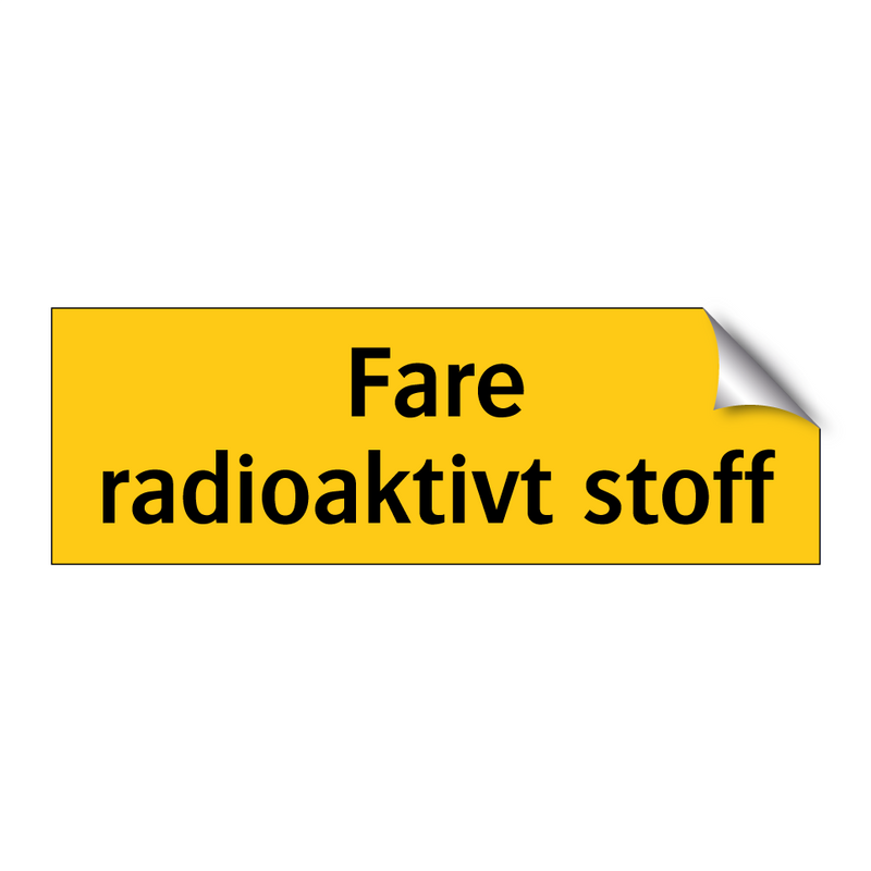 Fare radioaktivt stoff & Fare radioaktivt stoff & Fare radioaktivt stoff & Fare radioaktivt stoff