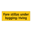 Fare stillas under bygging riving