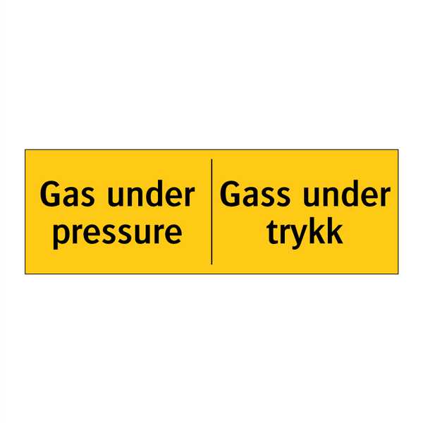 Gas under pressure Gass under trykk