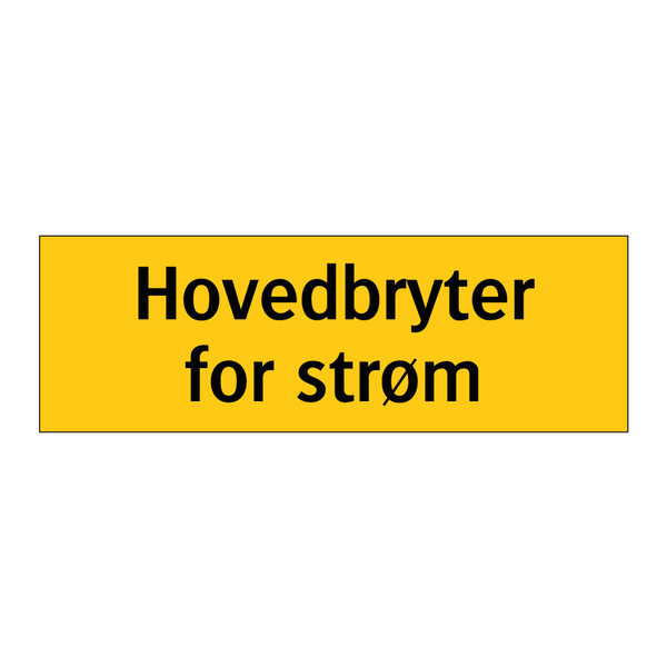 Hovedbryter for strøm