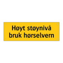 Høyt støynivå bruk hørselvern