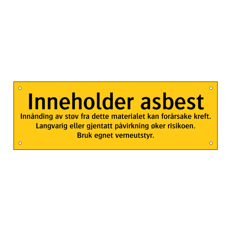 Inneholder asbest … & Inneholder asbest … & Inneholder asbest … & Inneholder asbest …