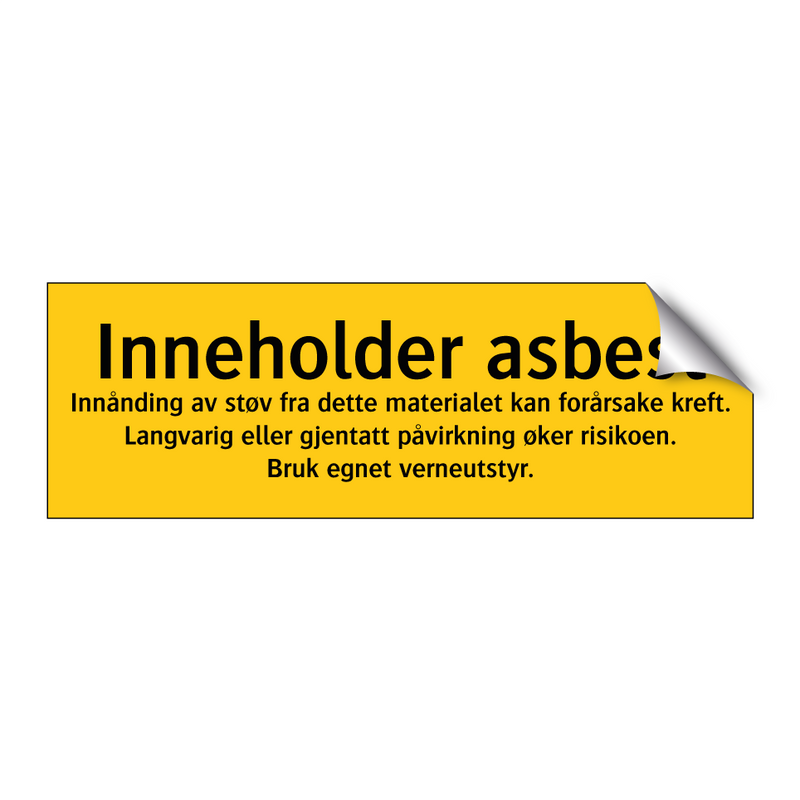 Inneholder asbest … & Inneholder asbest … & Inneholder asbest … & Inneholder asbest …