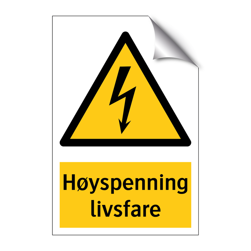 Høyspening livsfare & Høyspening livsfare & Høyspening livsfare & Høyspening livsfare