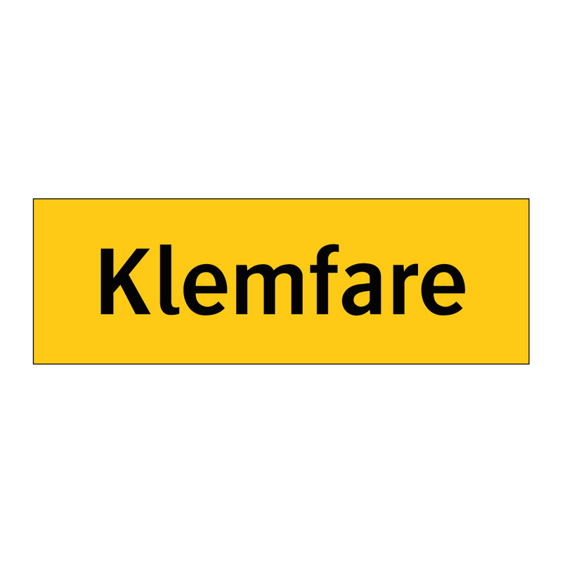 Klemfare & Klemfare & Klemfare & Klemfare & Klemfare & Klemfare & Klemfare & Klemfare & Klemfare
