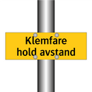 Klemfare Hold avstand