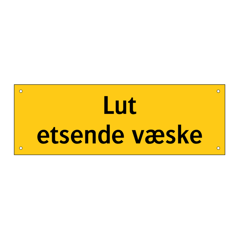 Lut etsende væske & Lut etsende væske & Lut etsende væske & Lut etsende væske