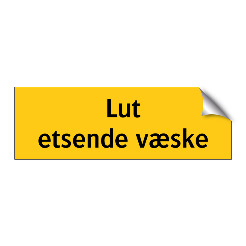 Lut etsende væske & Lut etsende væske & Lut etsende væske & Lut etsende væske