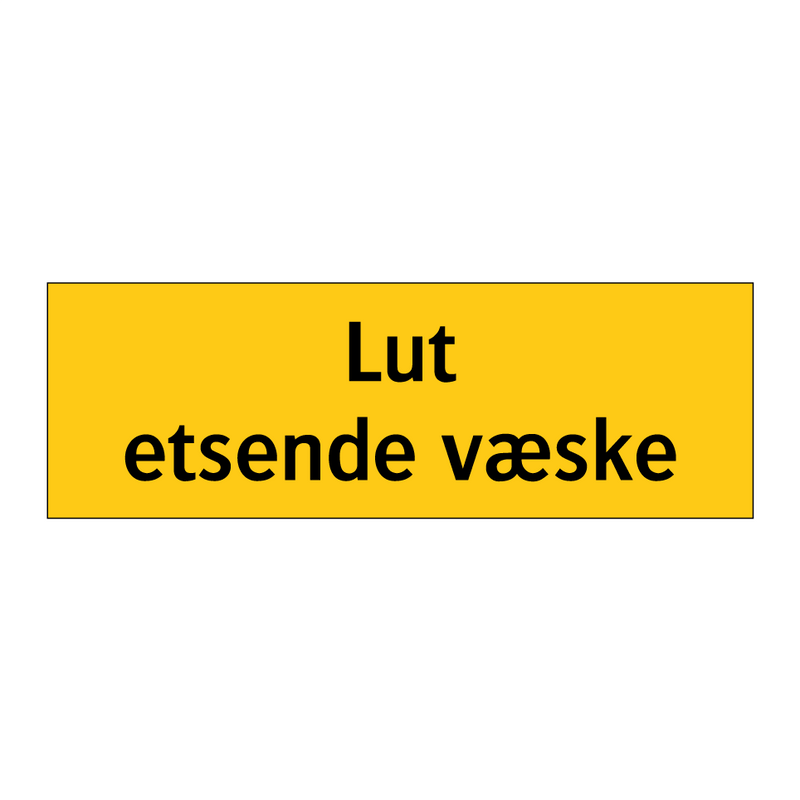 Lut etsende væske & Lut etsende væske & Lut etsende væske & Lut etsende væske