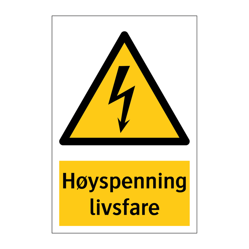 Høyspenning livsfare & Høyspening livsfare & Høyspenning livsfare & Høyspening livsfare